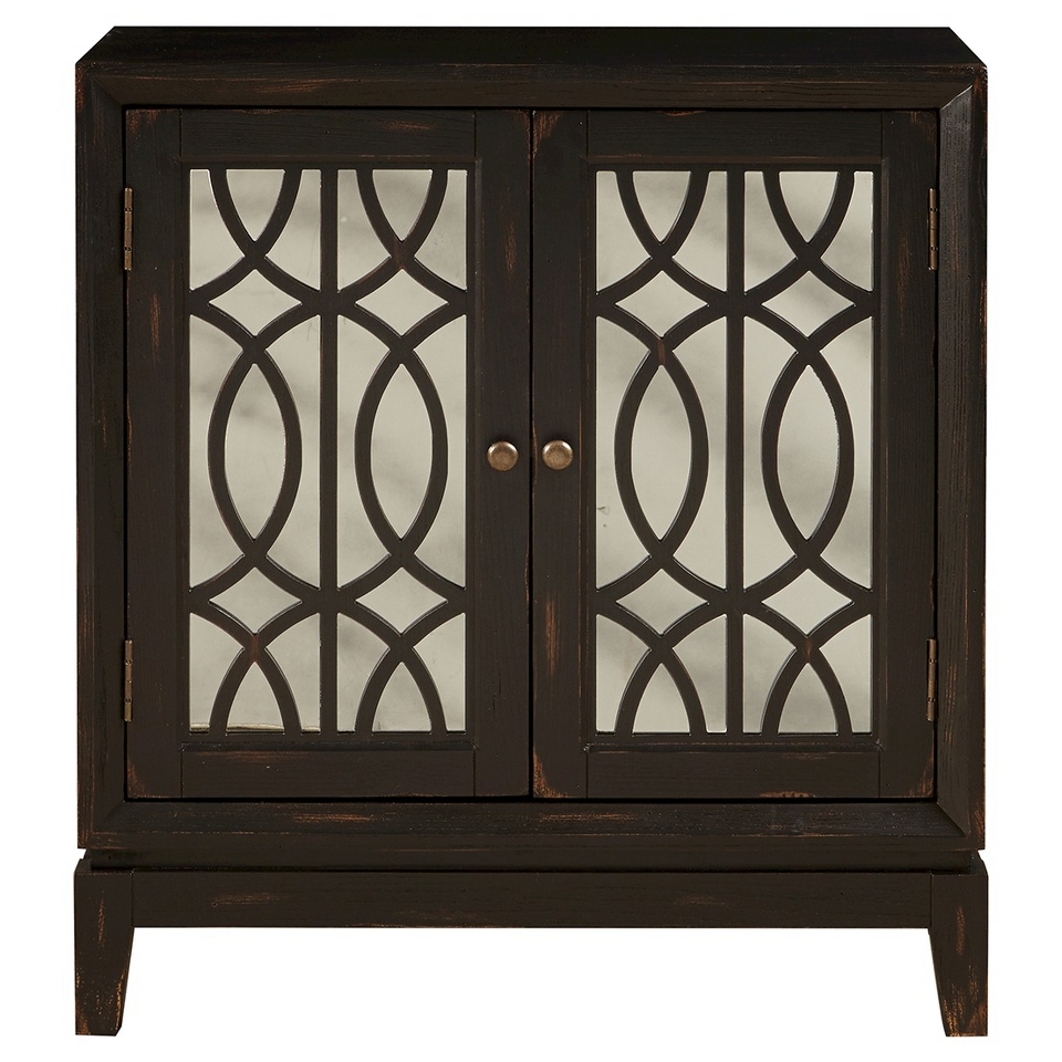 Samuel Lawrence Cabinet with Mirror Doors   Black