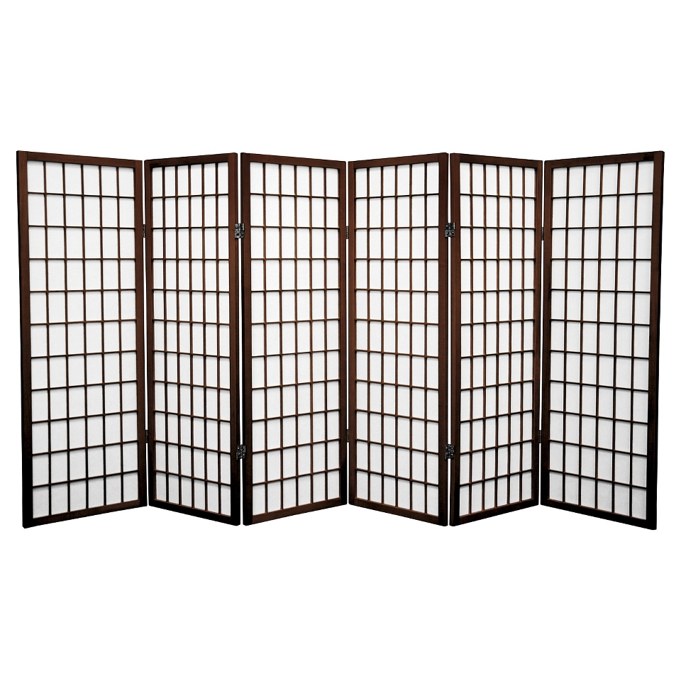 ft. Tall Window Pane Shoji Screen (6 Panels)