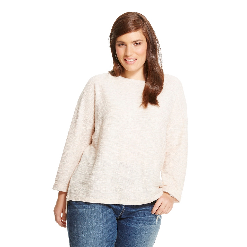 Womens Plus Size Textured Pullover Sweater   Ava & Viv