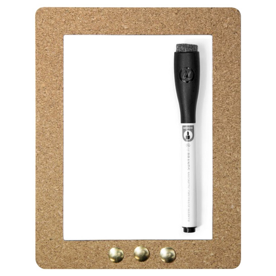 Locker Cork Framed Dry Erase Board