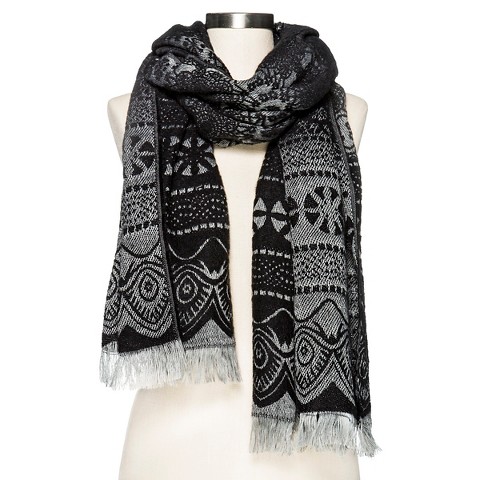 Women's Knit Jacquard Scarf : Target