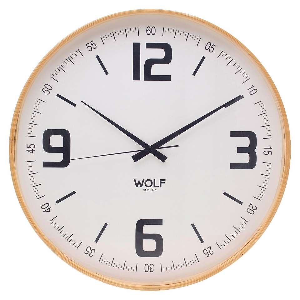 WOLF Modern Round Wall Clock   White (21)