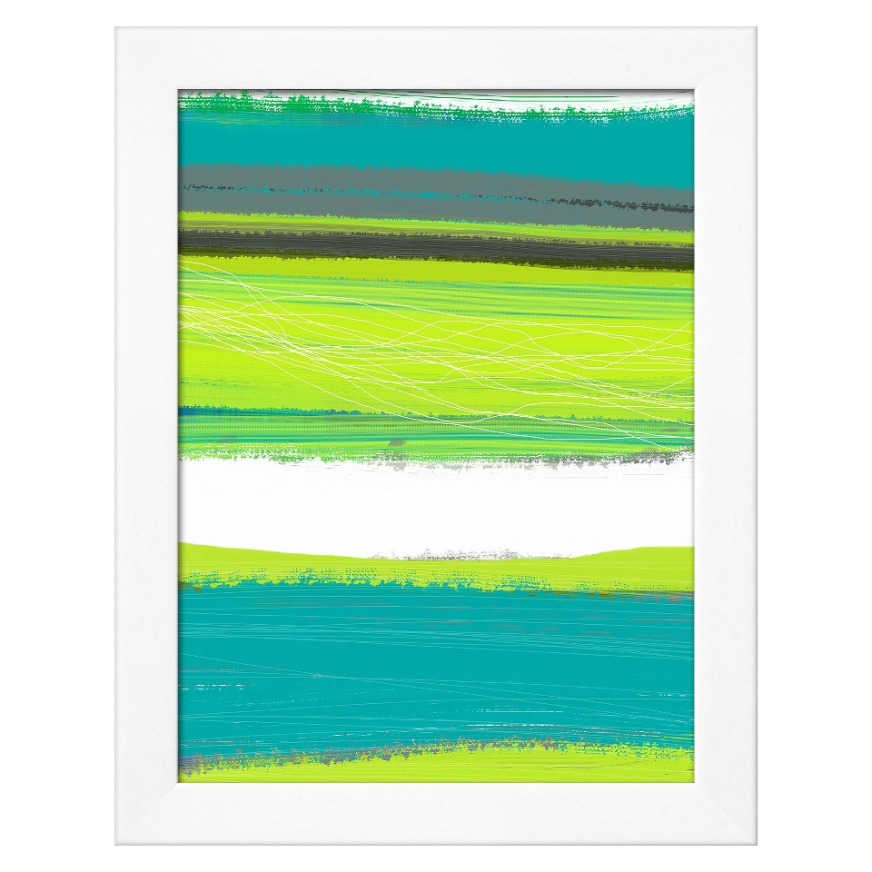 Artcom Framed Wall Poster Print Aquatic Breeze 1   Green