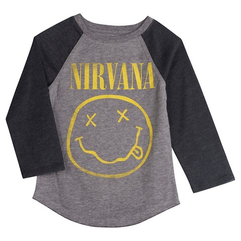 Toddler Girls' Nirvana Graphic T-Shirt - Gray : Target