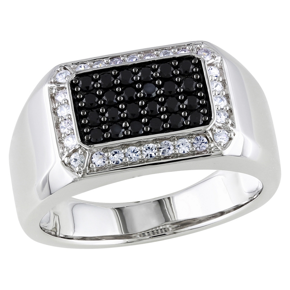 Mens Allura .61 CT. T.W. Black Spinel and .26 CT. T.W. Created White