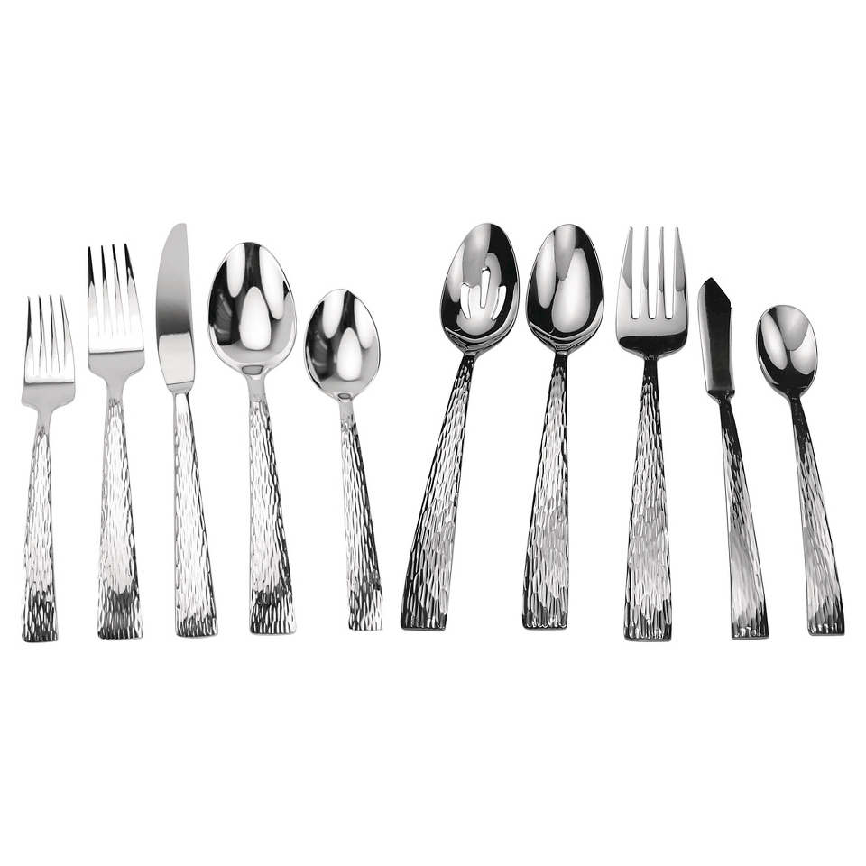 David Shaw Bark 45 Piece Flatware Set