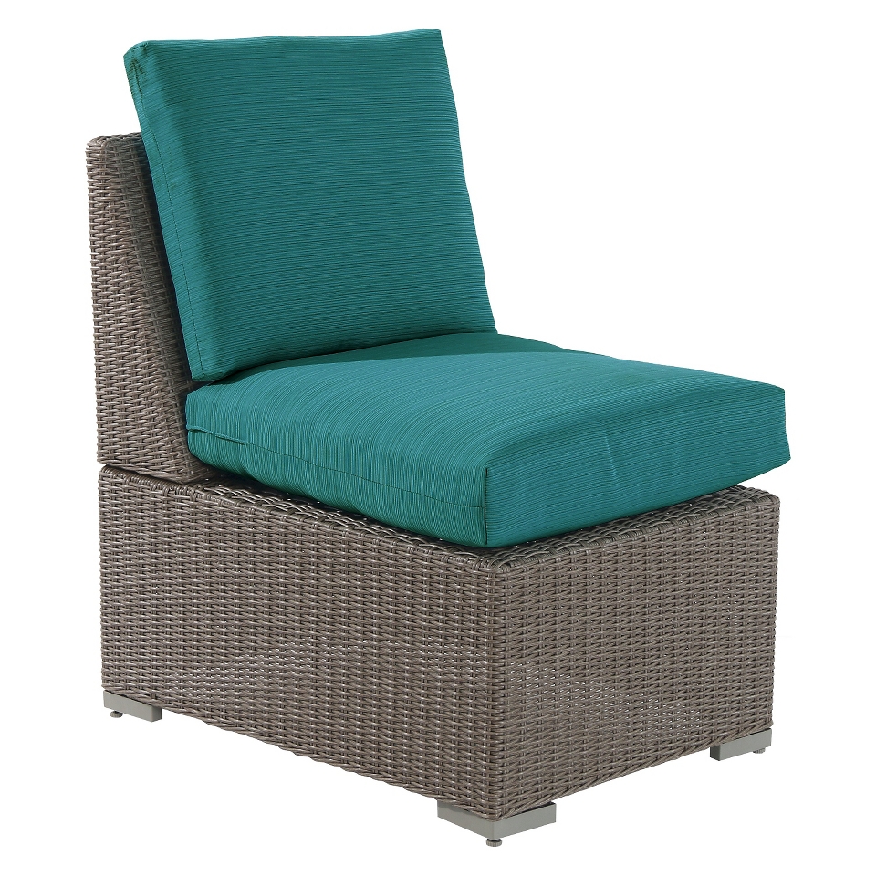 Heatherstone Wicker Patio Sectional Armless Chair ...