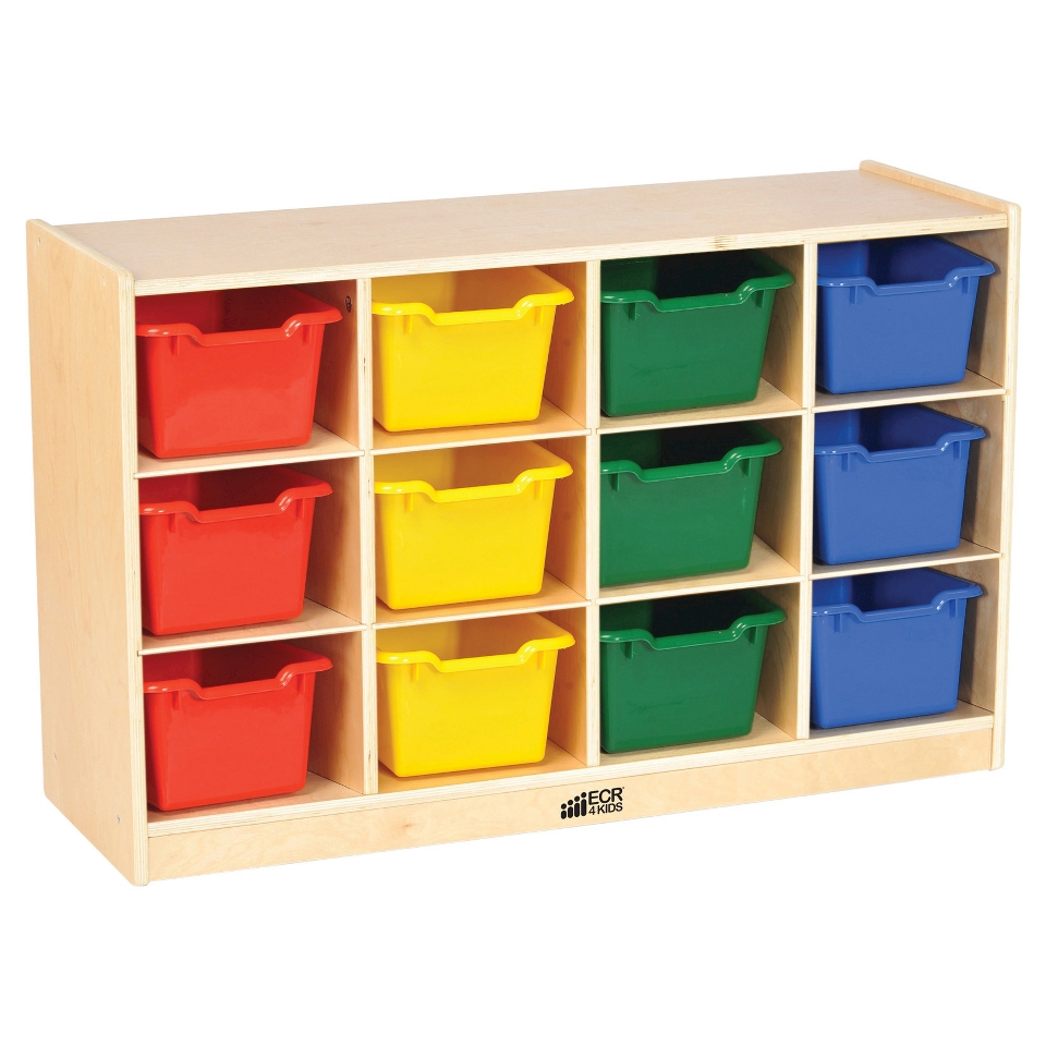 ECR4Kids 12 Tray Cabinet   Brown