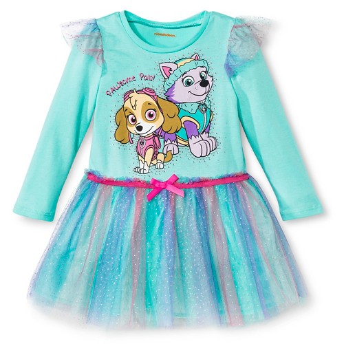 Nickelodeon Toddler Girls' Paw Patrol Skye Long Sleeve Tutu Dress Blue ...