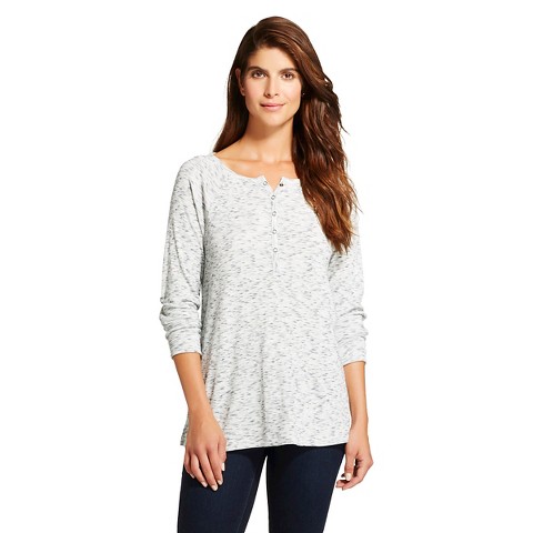 Women's Ribbed Henley Top - Merona™ : Target