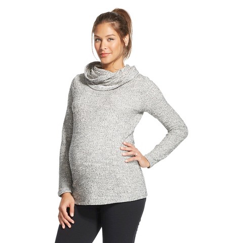 Maternity Tunic Sweatshirt in Cream/Ebony - Liz Lange® for Target