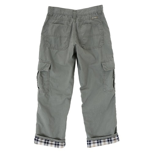 Wrangler® Originals Flannel Lined Ripstop Cargo Pant Olive | eBay