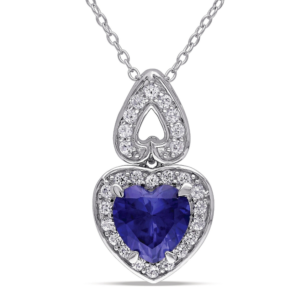 Allura 2.26 CT. T.W. Simulated Heart Cut Sapphire and .86 CT. T.W