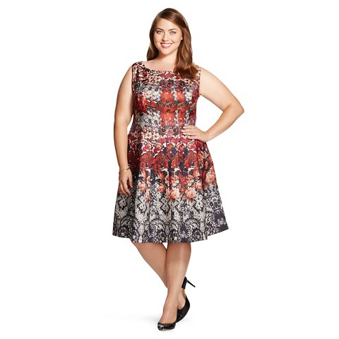 Women's Plus Size Sleeveless Floral Dress - Melo... : Target