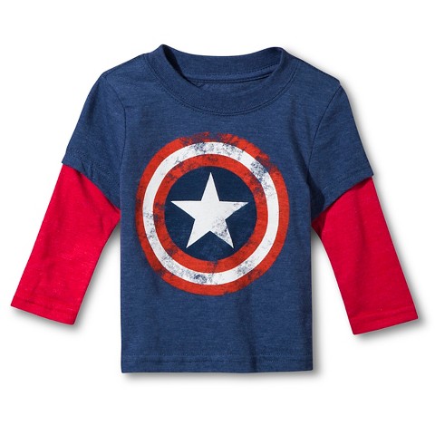 Toddler Boys' Long Sleeve T-Shirt - Deep Navy : Target