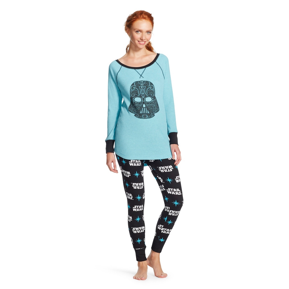 Lucasfilm® Womens Star Wars Thermal Pajama Set   Blue/Black