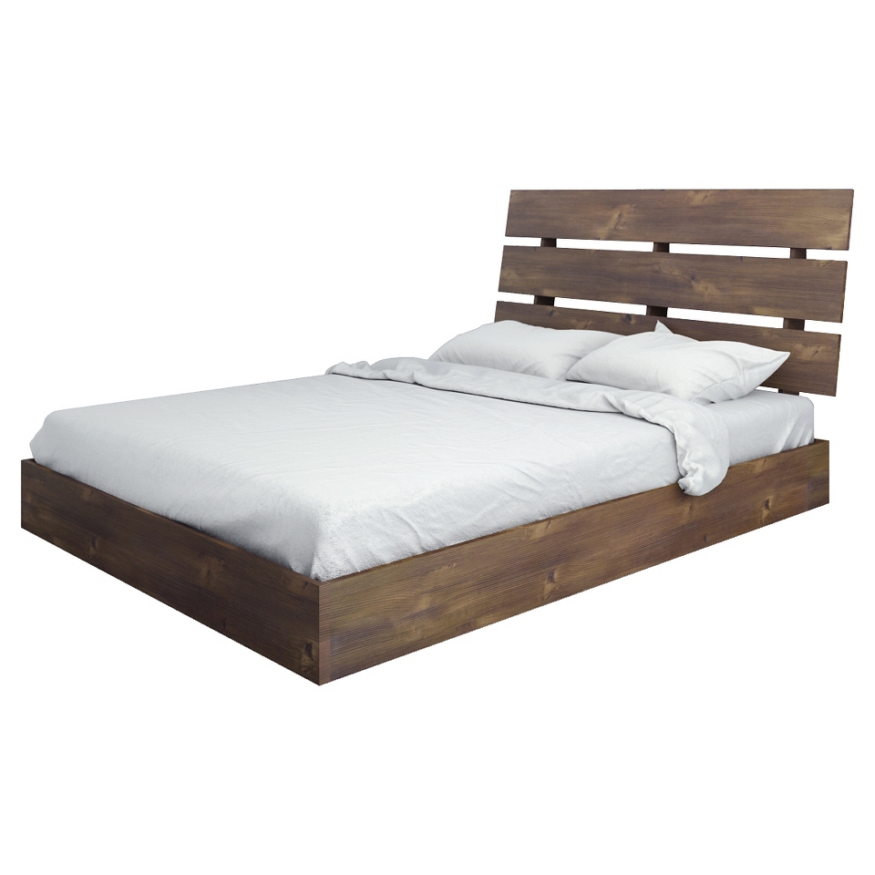 Nexera Nocce Full Size Bed & Headboard, Truffle