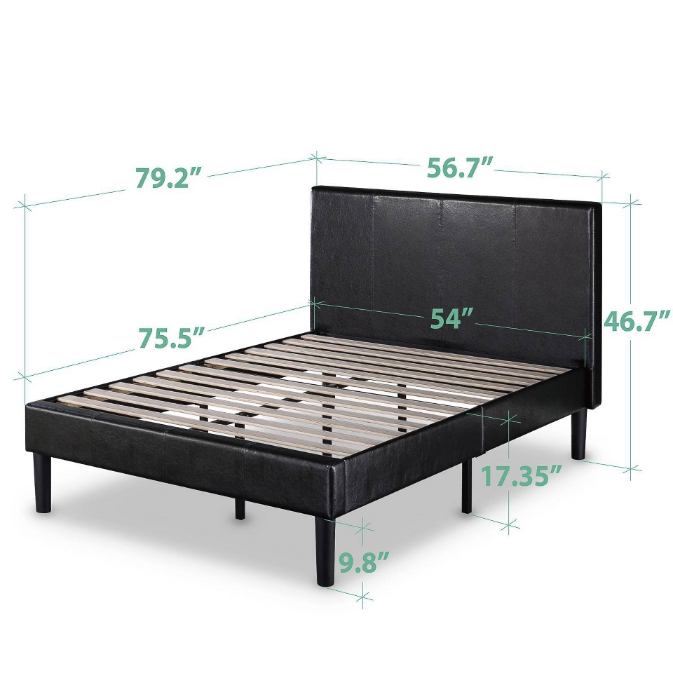 Sleep Revolution Platform Bed   PU Dark Brown