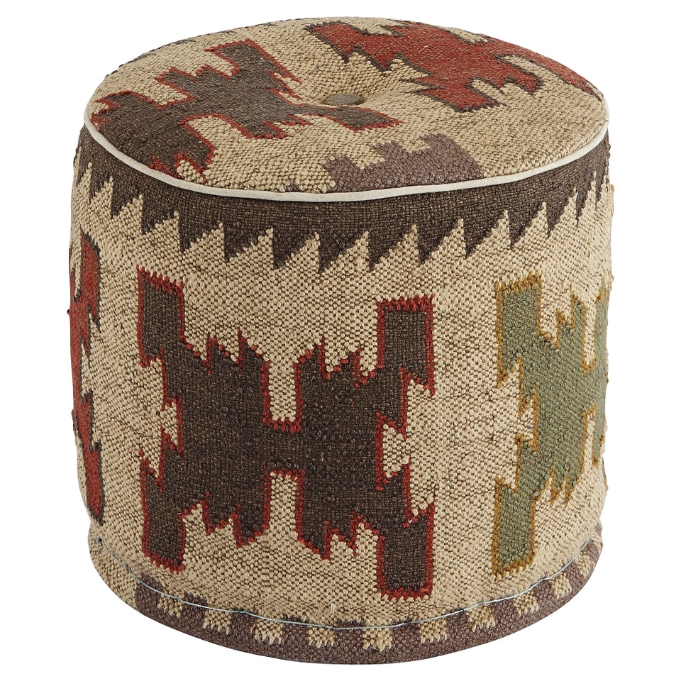 Signature Design by Ashley Patterned Pouf   Natural