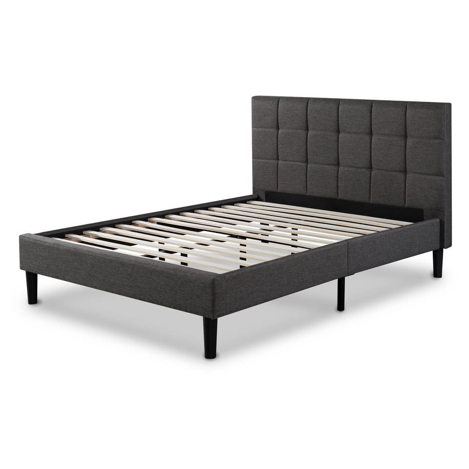 Sleep Revolution Upholstered Platform Bed   Taupe