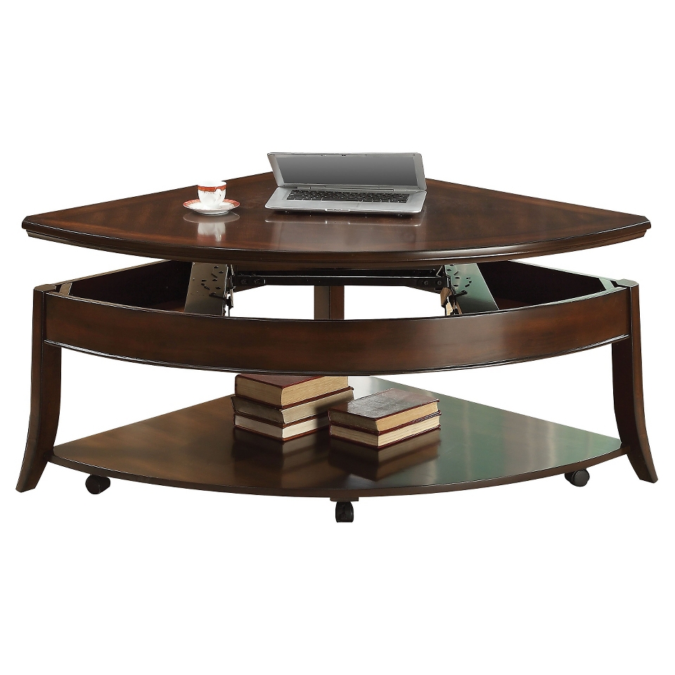 Acme Keenan Wedge Coffee Table   Walnut