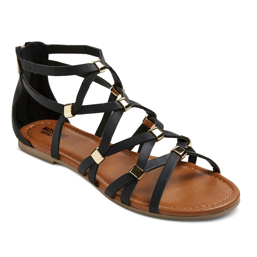 Women's Elani Gladiator Sandals - Black - 9 - Mossimo Supply Co ...