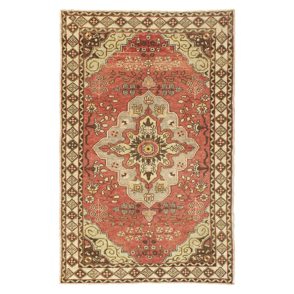 One of a Kind Turkish Anatolian Area Rug   Red (42x69)