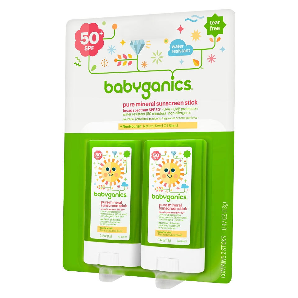 Babyganics Sunscreen Stick .47oz (2pk)