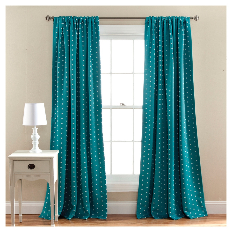 Polka Dot Room Darkening Curtain Panels   Set of 2