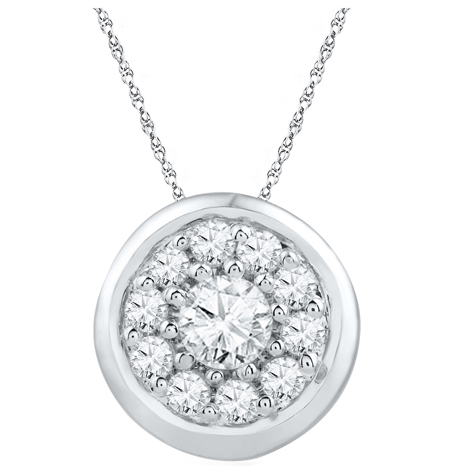 CT. T.W. White Diamond Fashion Pendant in 10K White Gold