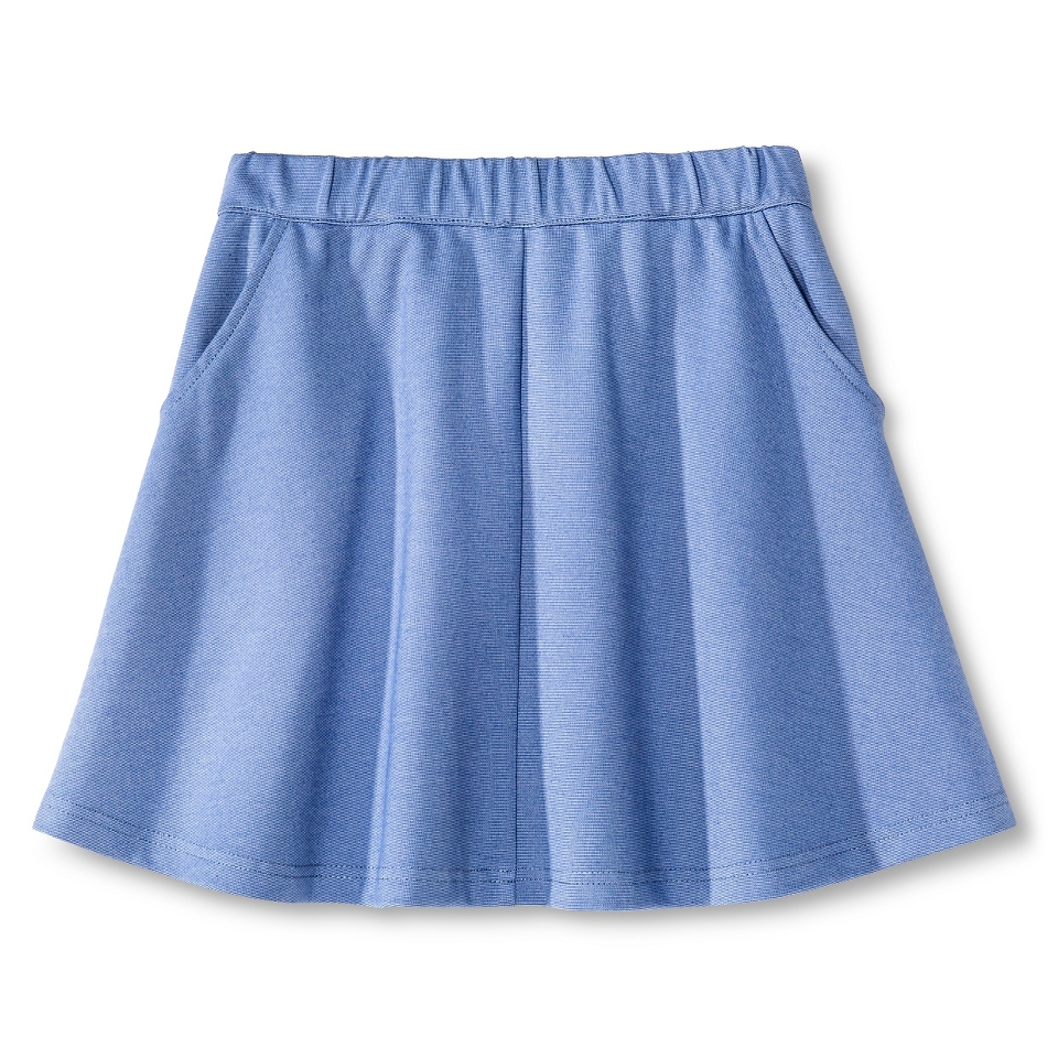 Say What Girls Circle Skirt   Lite Chambray