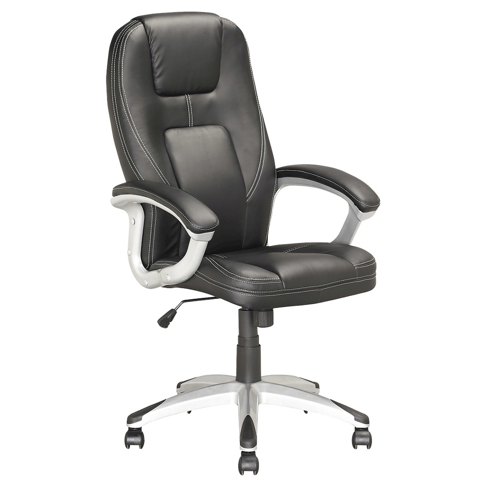 CorLiving Workspace Executive Office Chair in Leatherette   Black