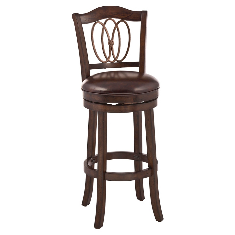 Lyndale Swivel 26 Counter Stool Wood/Chestnut   Hillsdale Furniture