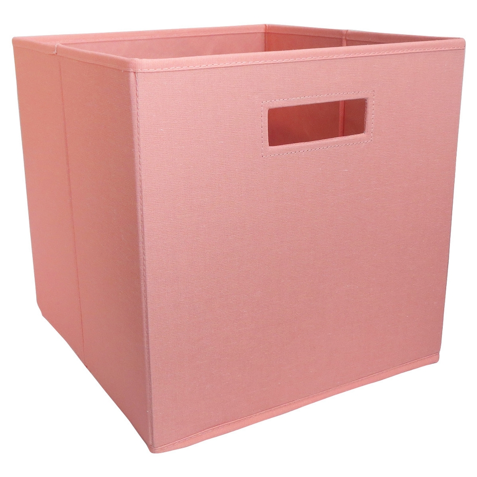 Fabric Cube Storage Bin Coral   Pillowfort™