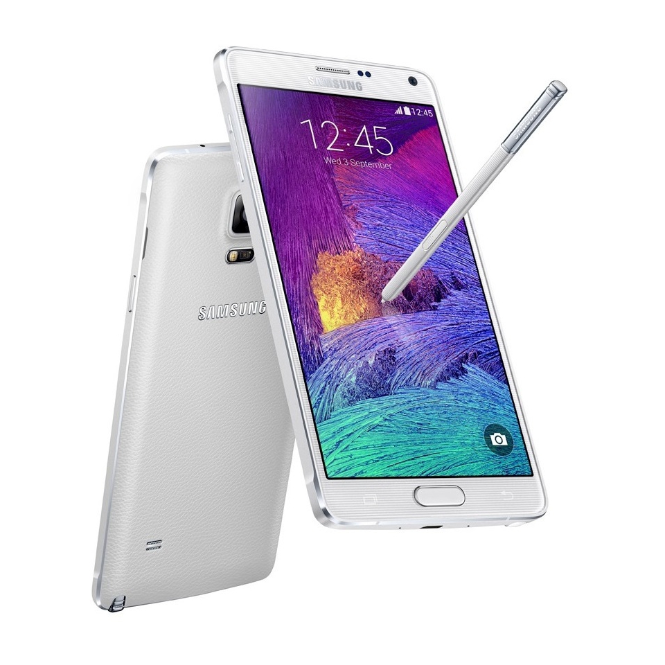 Samsung Galaxy Note 4 32GB GSM Unlocked White + T Mobile SIM Kit $40