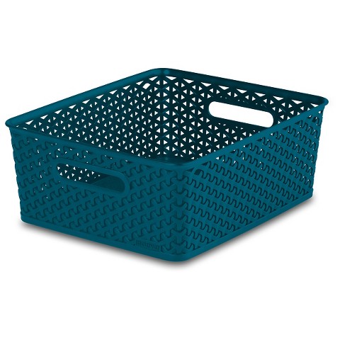 Y Weave Medium Storage Bin - Teal - Room Essenti... : Target