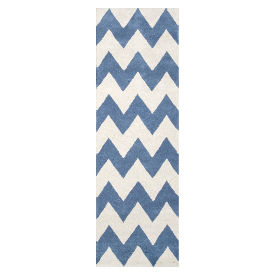 nuLOOM 100% Wool Hand Tufted Cassidy Chevron Rug