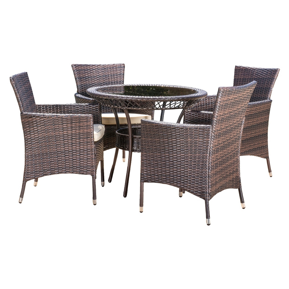 Christopher Knight Home Kendricks 5 piece Wicker Patio Dining Set with