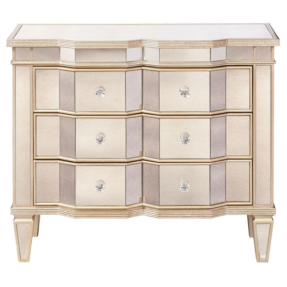 Marquis Mirrored Accent Chest W/ Six Drawers   Right 2 Home