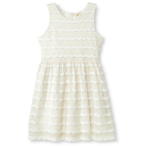 Girls' Sleeveless Lace Sun Dress White - Genuin... : Target