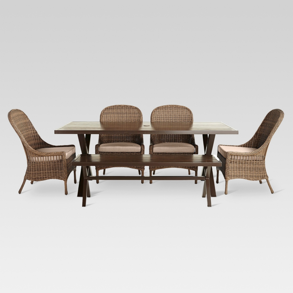 Threshold Mayhew 6pc All Weather Wicker Dining Set