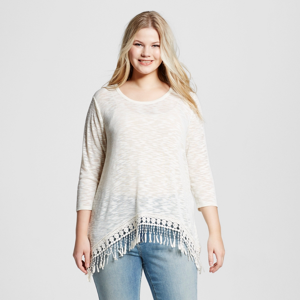 Sleeve Tee with Fringe   Almost Famous (Juniors)