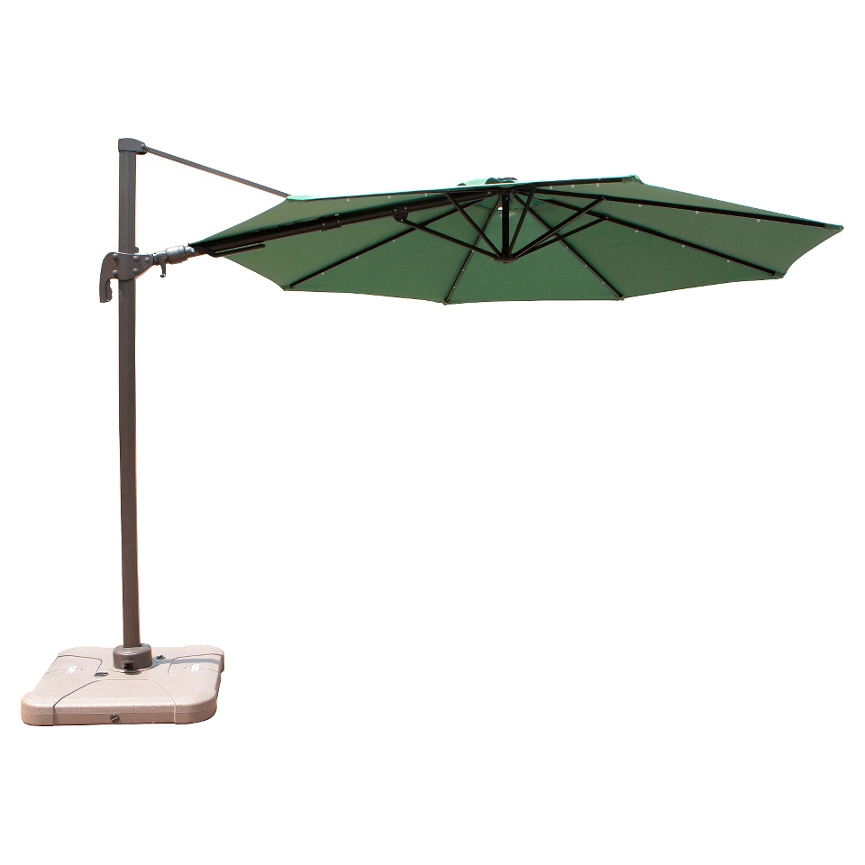 10 Offset Patio Umbrella w/Solar Lights
