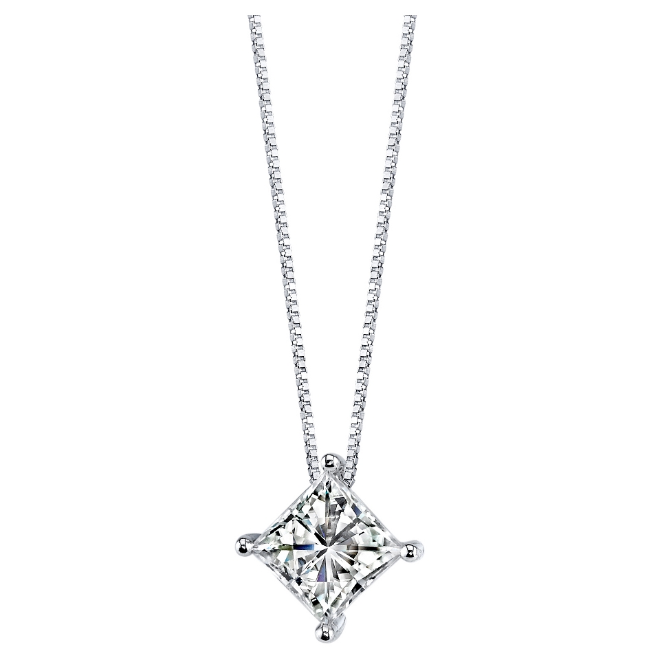 00 CT. T.W. Forever Brilliant® Square Moissanite Prong Set Pendant