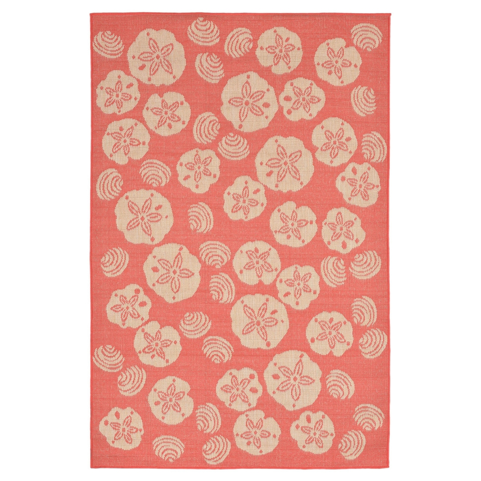 Terrace Shell Toss Coral Rug   Liora Manne